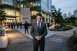 Why change management fails — professional facing a crossroads representing organisational change challenges